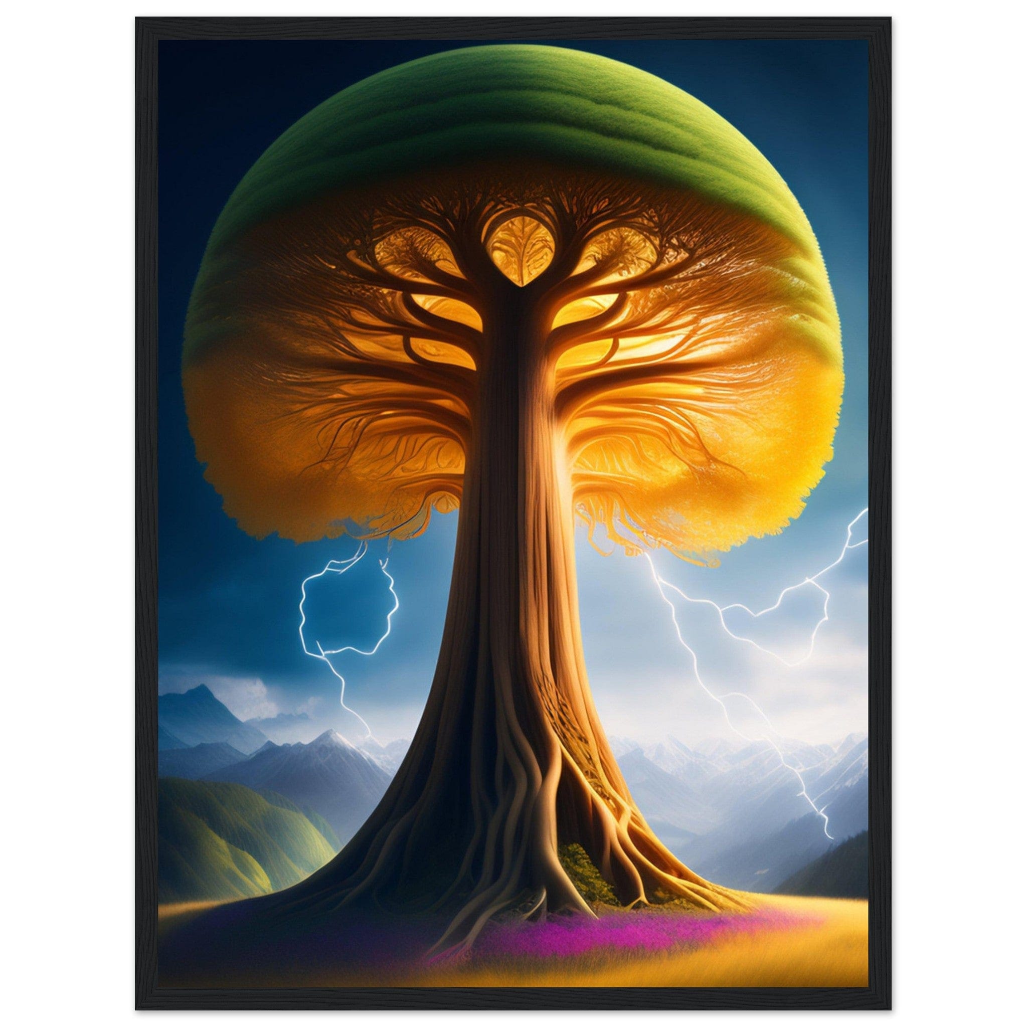 Canvanation Print Material Tableau Arbre De Vie Orange