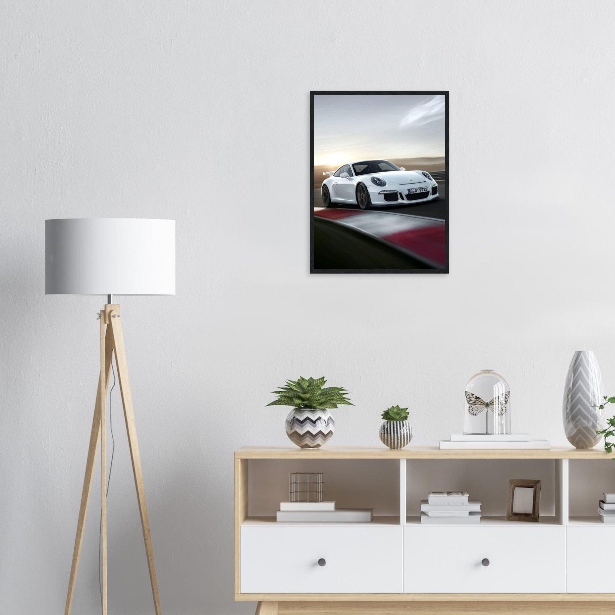 Gelato Print Material Tableau Porsche Blanche