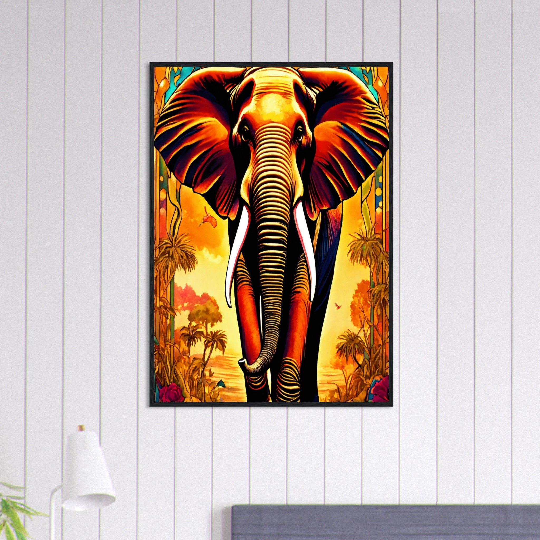 Canvanation Print Material 70x100 cm / 28x40″ Tableau Elephant Symphonie De La Savane