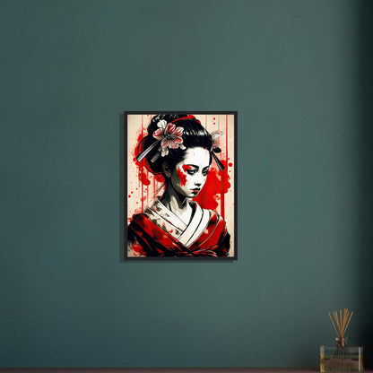 Tableau Geisha Horreur Kimono Canvanation