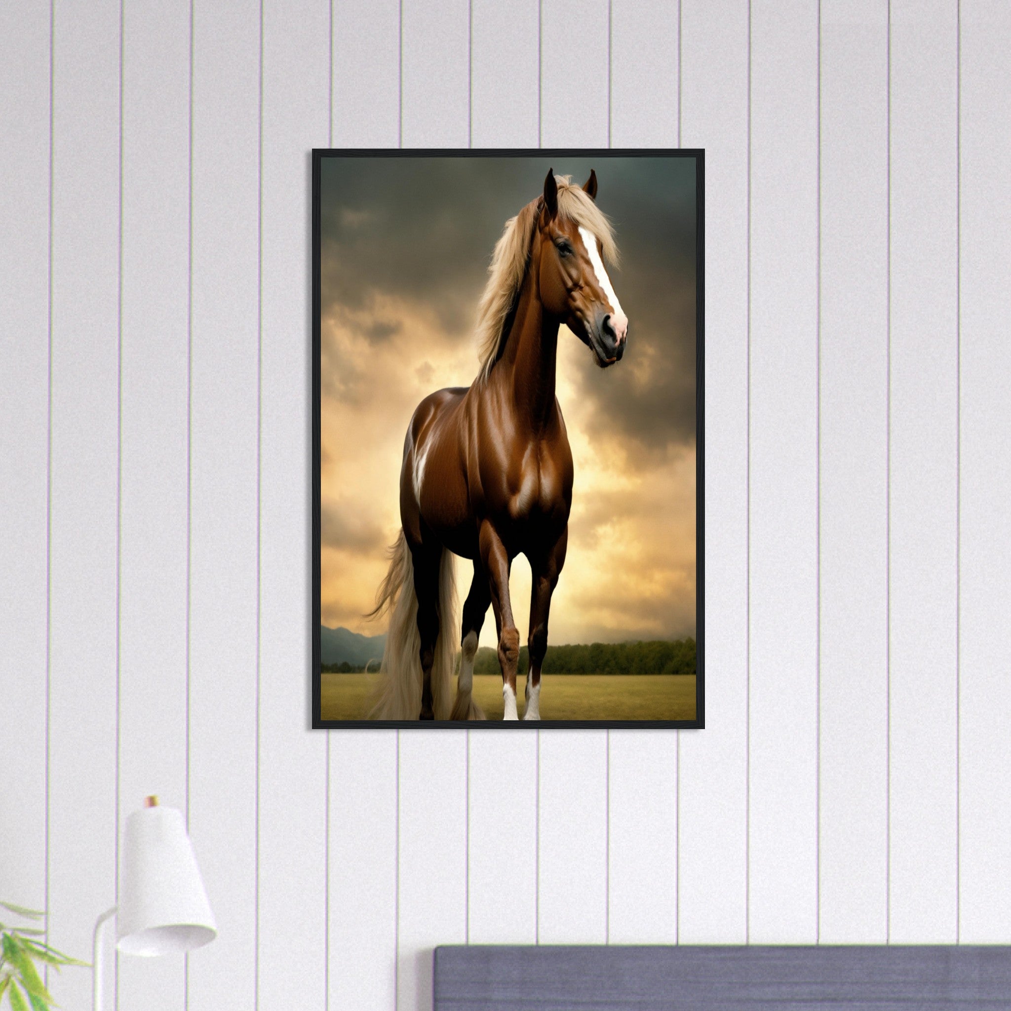 Canvanation Print Material 60x90 cm / 24x36″ Tableau Cheval Horizon Équestre