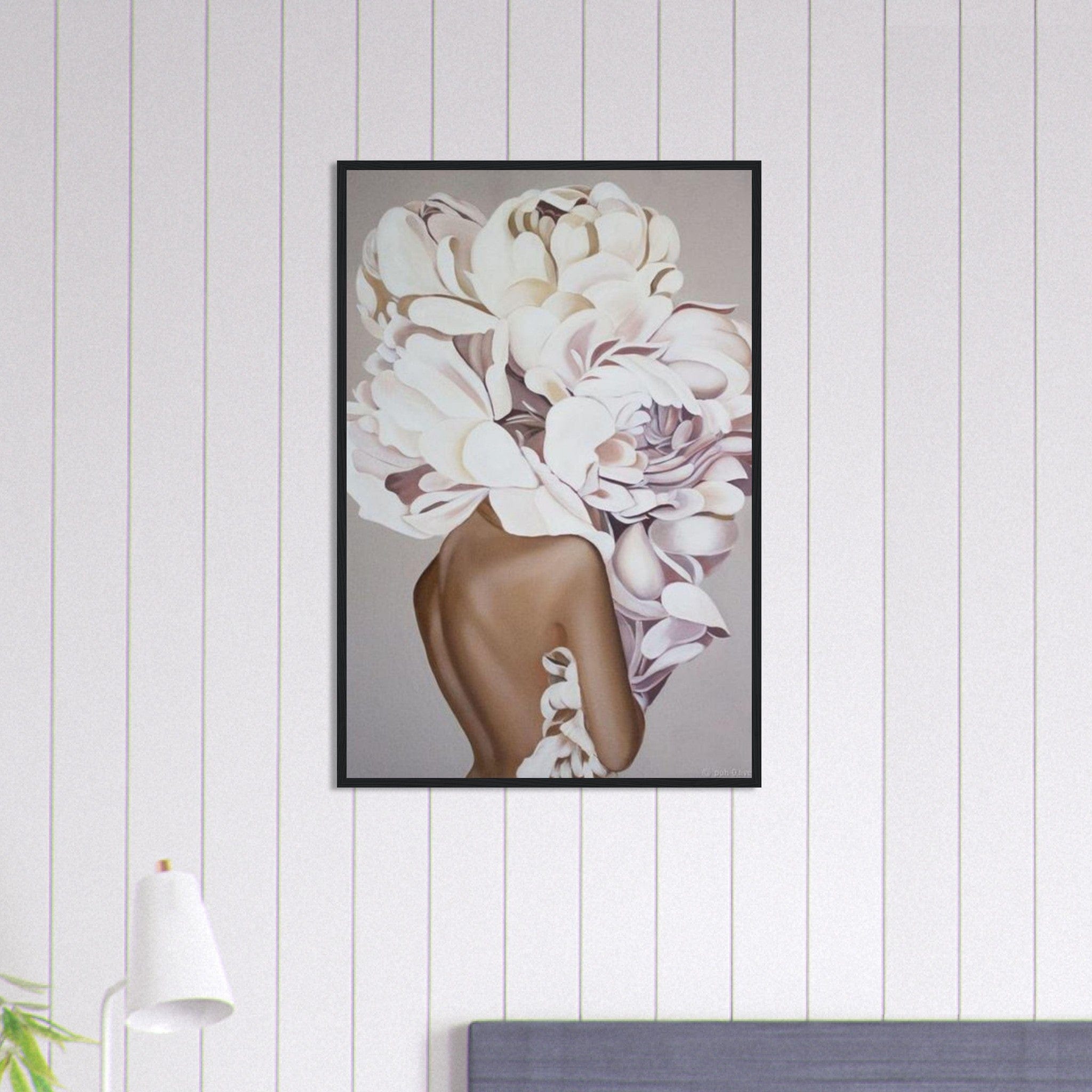 Canvanation Print Material 60x90 cm / 24x36″ Tableau Femme Fleurs Cheveux : Éclat botanique