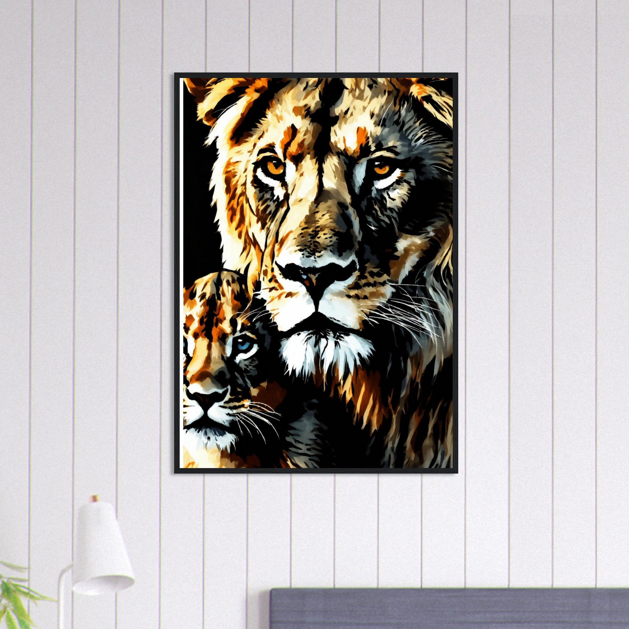 Canvanation Print Material 70x100 cm / 28x40″ Tableau Lionceau Éclat De Jeunesse