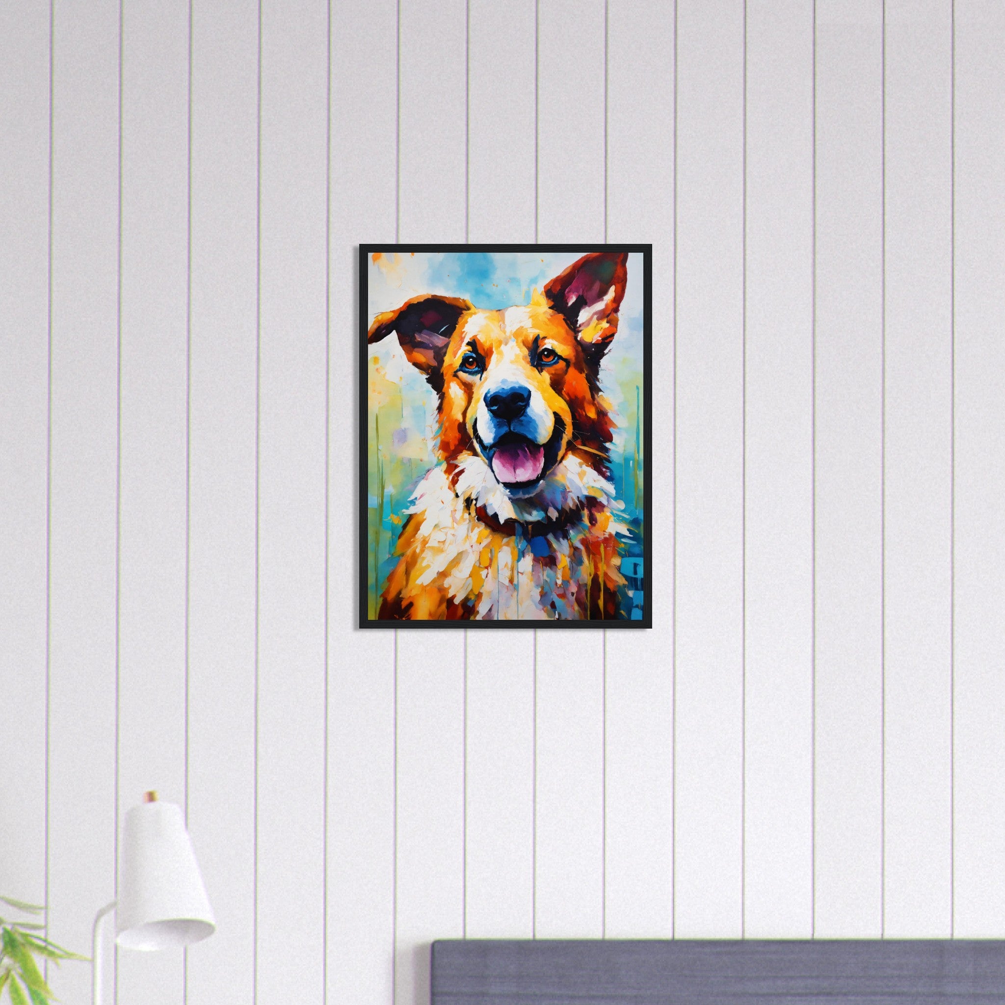 Canvanation Print Material 45x60 cm / 18x24″ Tableau Chien Esprit Joyeux