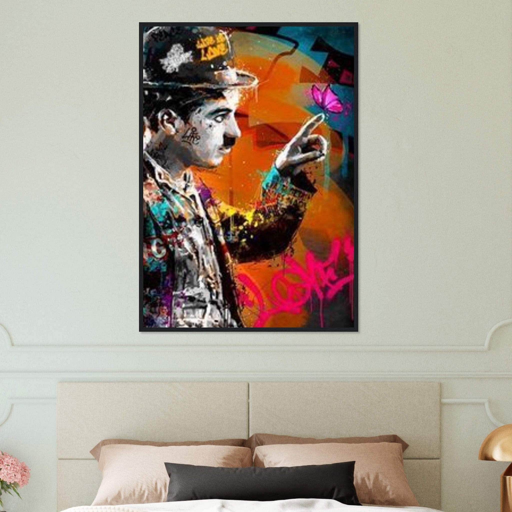 Canvanation Print Material Tableau Street Art Charlie Chaplin