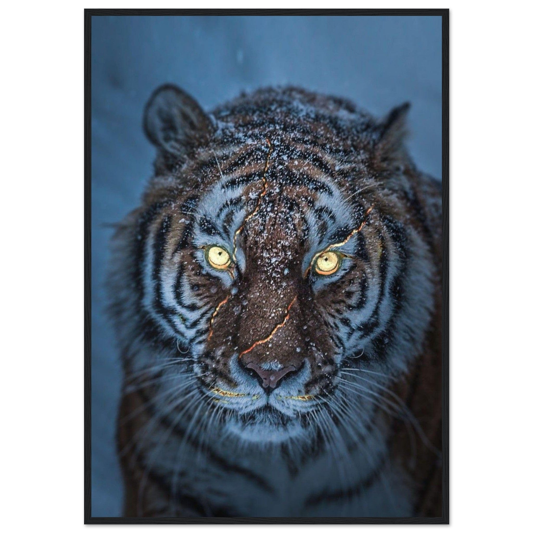 Tableau Tigre Neige - Canvanation