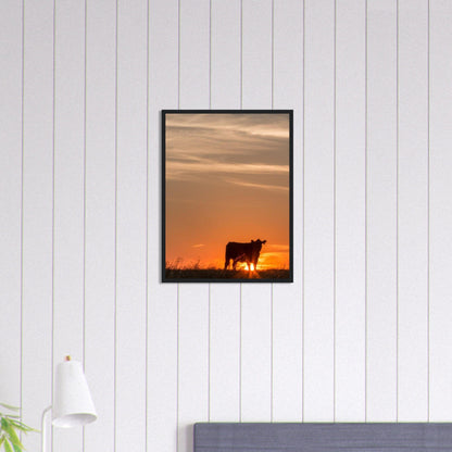 Tableau Vache Couché De Soleil - Canvanation