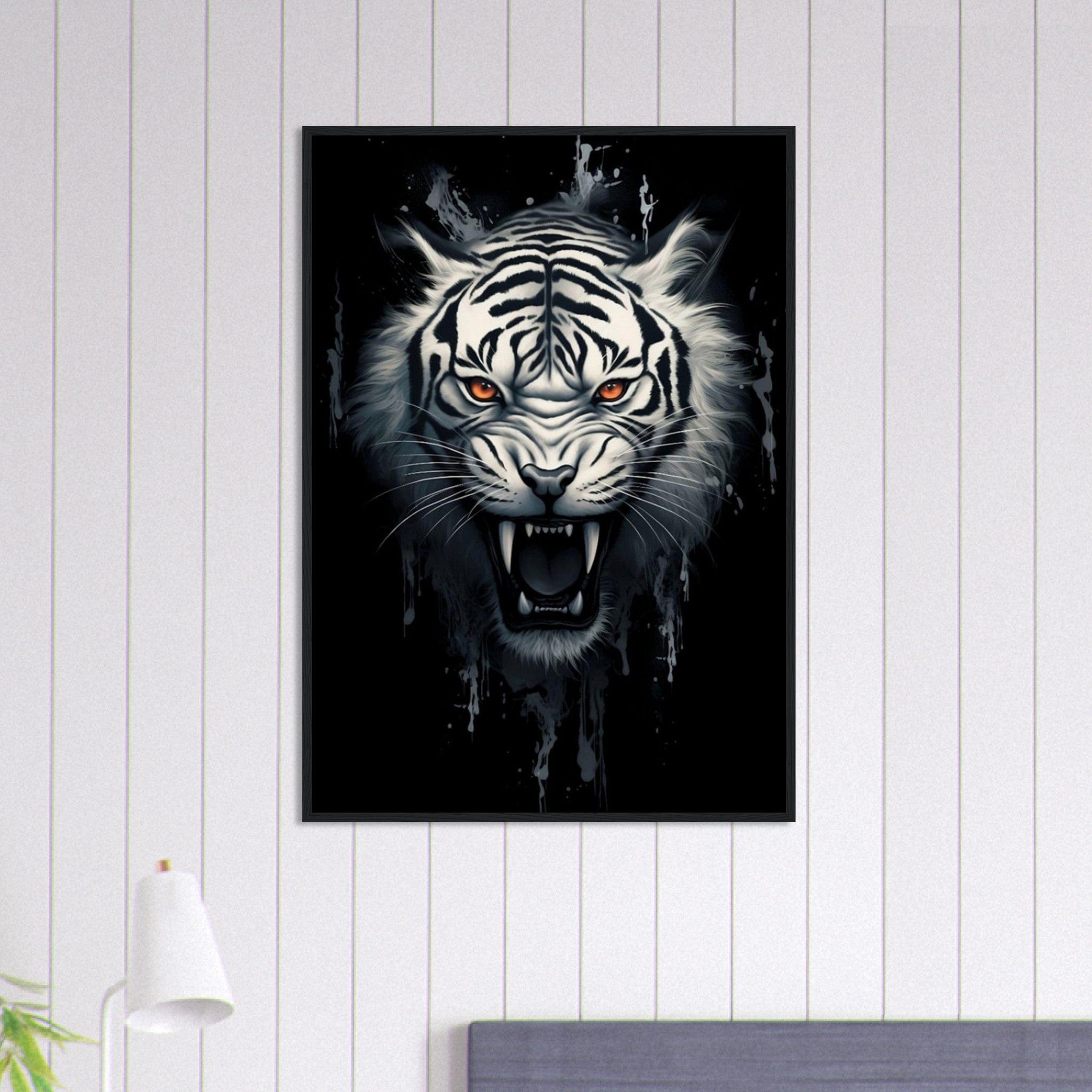 Tableau Tigre Blanc qui Rugit Canvanation