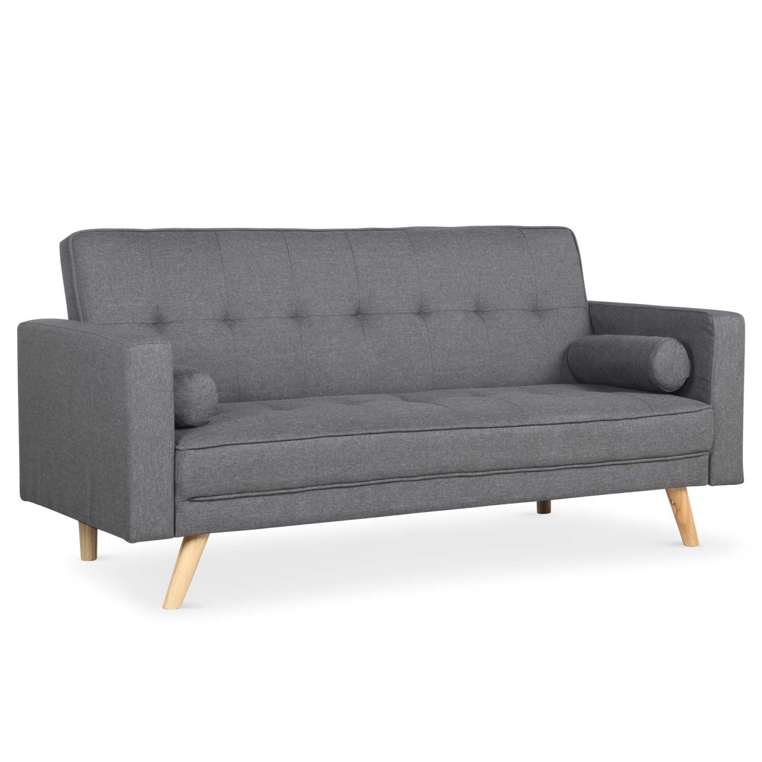 Canapé Convertible Gris Foncé - Design Scandinave et Confort Exceptionnel