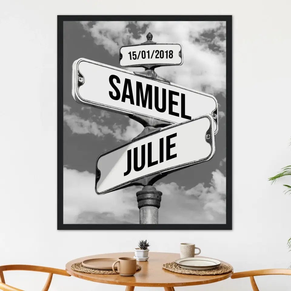 Direction Couple - Affiche Personnalisée Canvanation