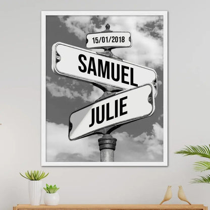 Direction Couple - Affiche Personnalisée Canvanation