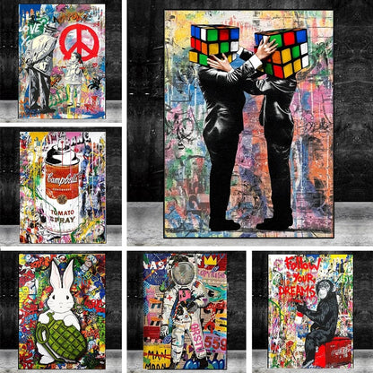 Tableau Street Art Rubik's Cube - Canvanation