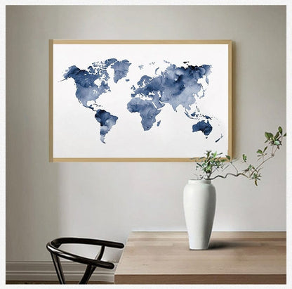 Carte Du Monde Sur Toile Canvanation