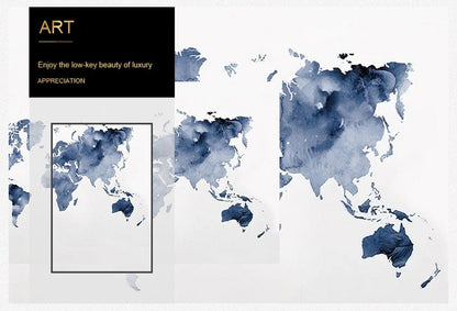 Carte Du Monde Sur Toile Canvanation