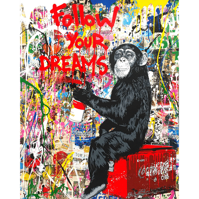 Tableau Street Art Singe Dream - Canvanation