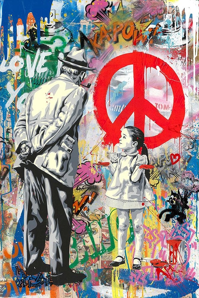 Canvanation 80x120cm Affiche Street Art Paix