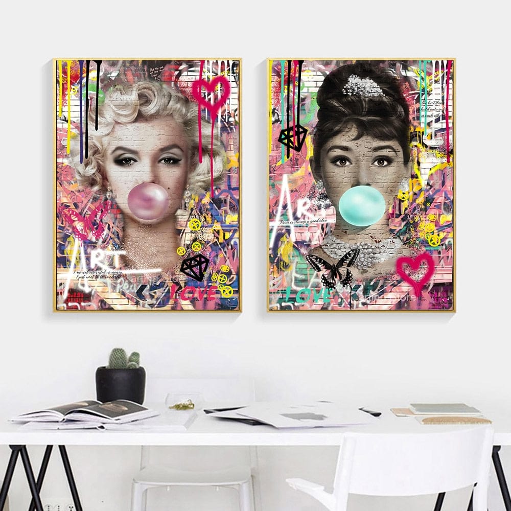 Tableau Visage Pop Art Femme