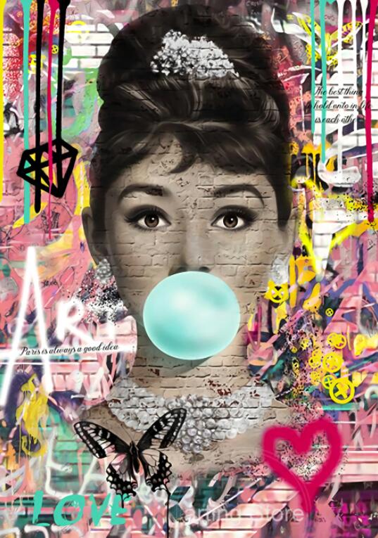 Tableau Visage Pop Art Femme - Canvanation