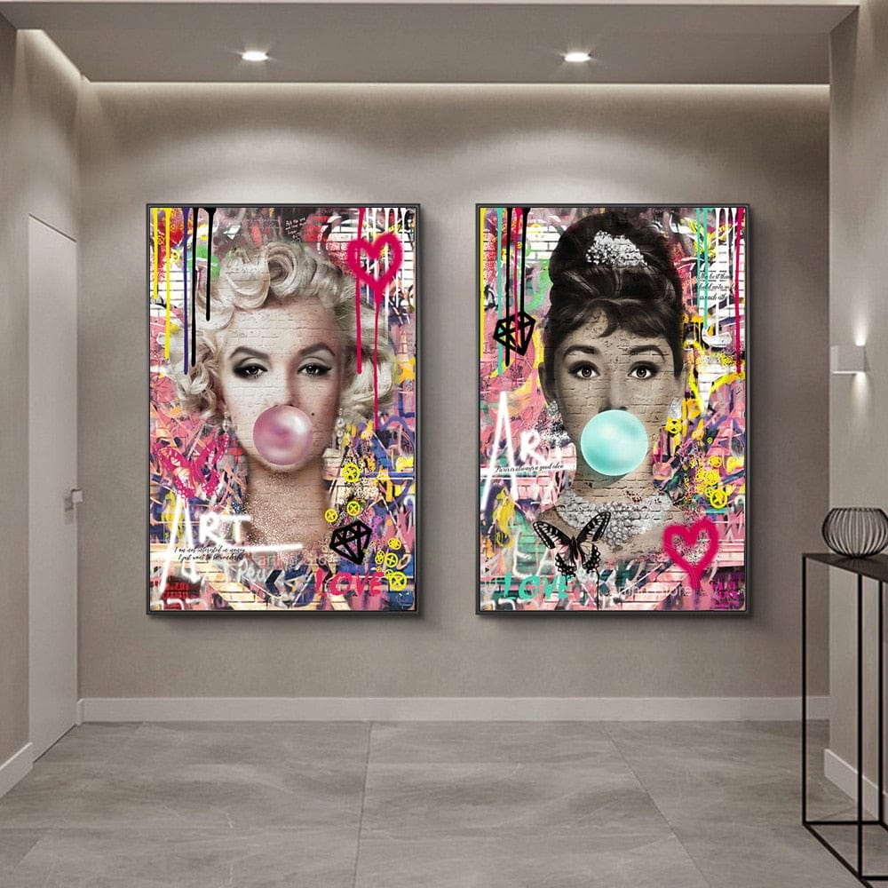 Tableau Visage Pop Art Femme