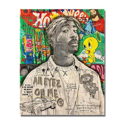 Tableau Street Art Tupac - Canvanation