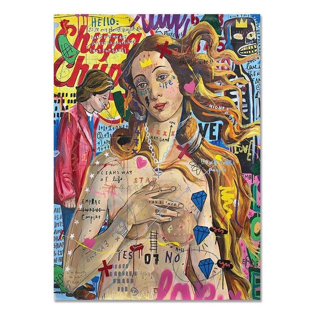 Canvanation 80x120cm Affiche Street Art Femme