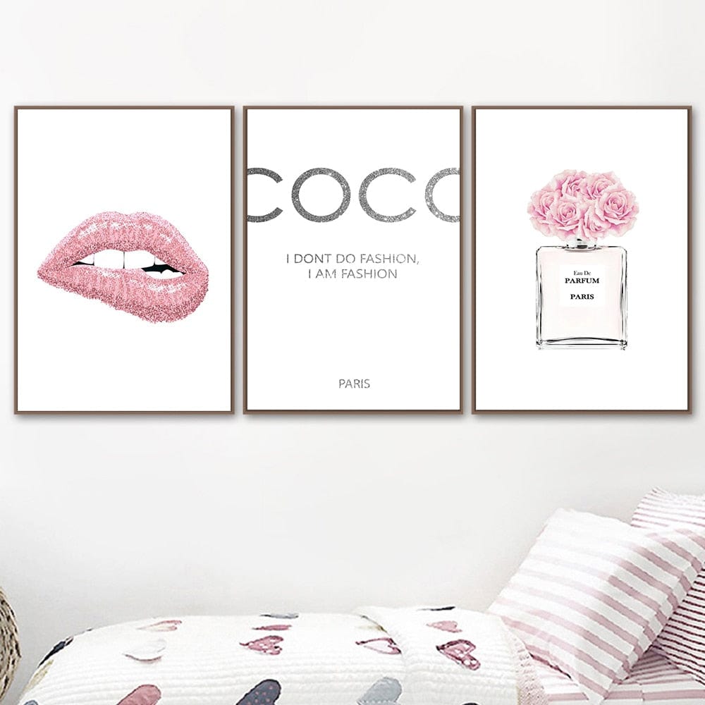 Canvanation Lot De 3 / 40x60x3 cm Poster Chanel Dior