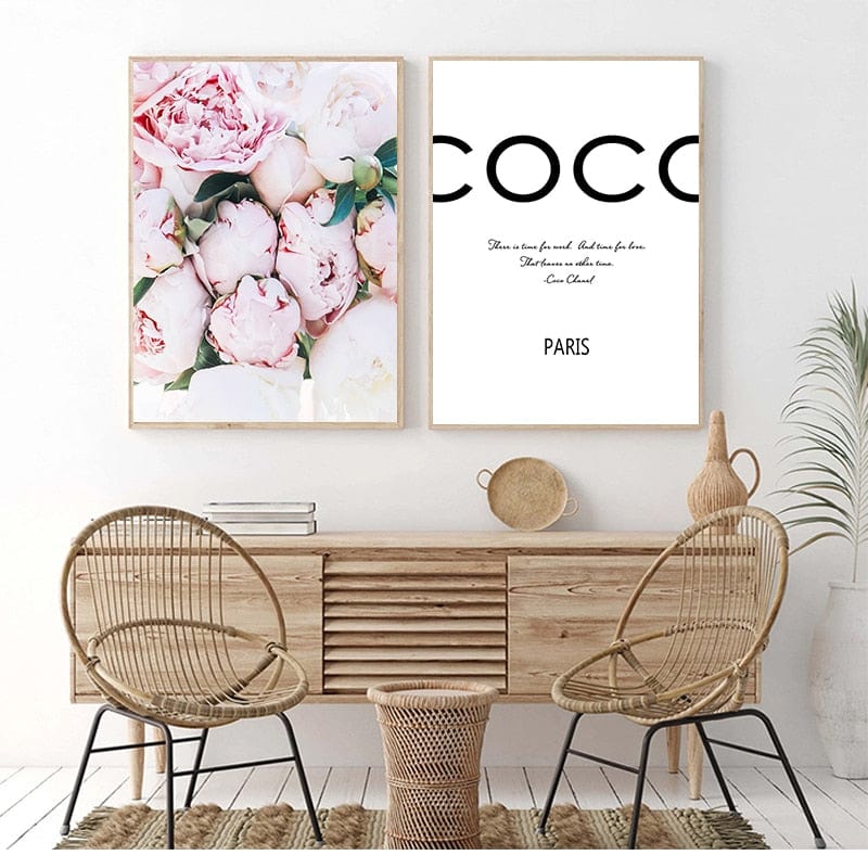 Canvanation Affiche Coco Chanel Rose