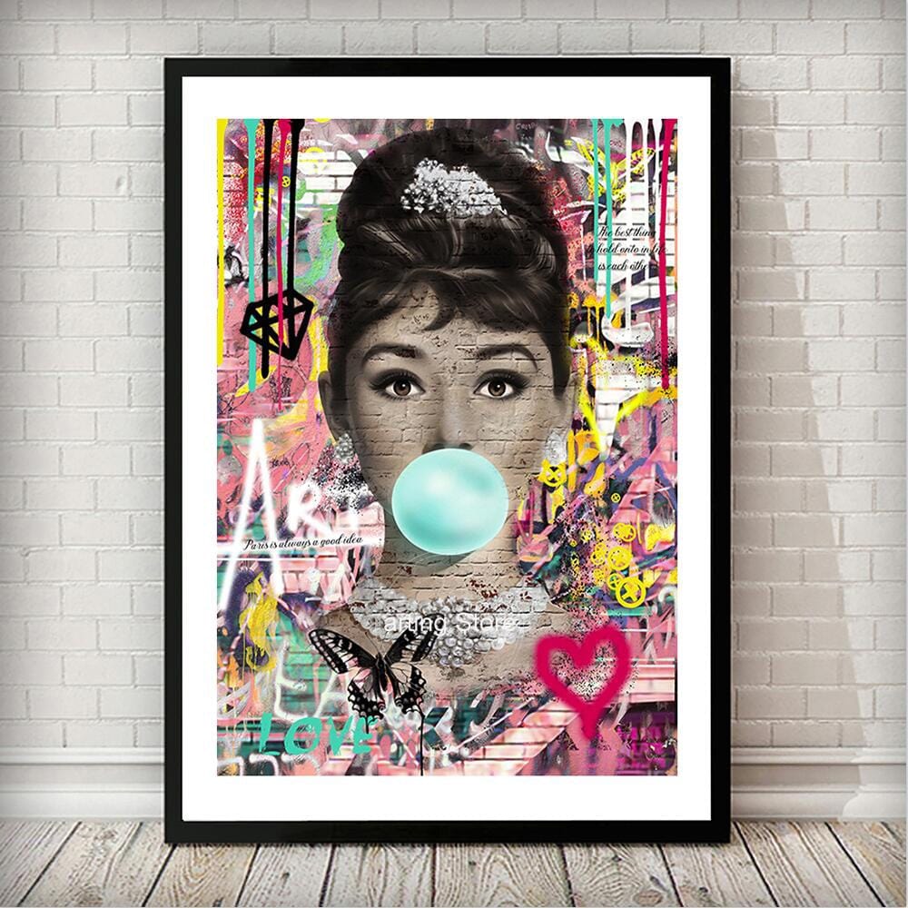 Canvanation Affiche Visage Pop Art Femme