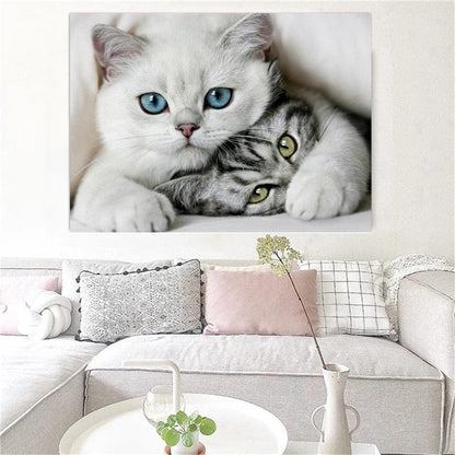 Peinture Chat Blanc Canvanation