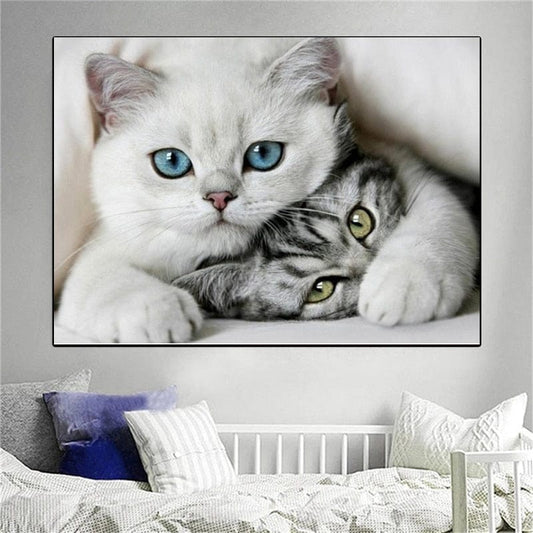 Canvanation Peinture Chat Blanc