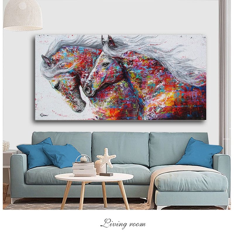 Canvanation Peinture Chevaux Au Galop