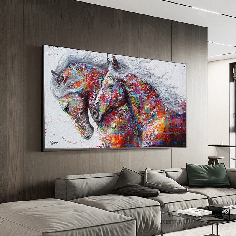 Peinture Chevaux Au Galop Canvanation