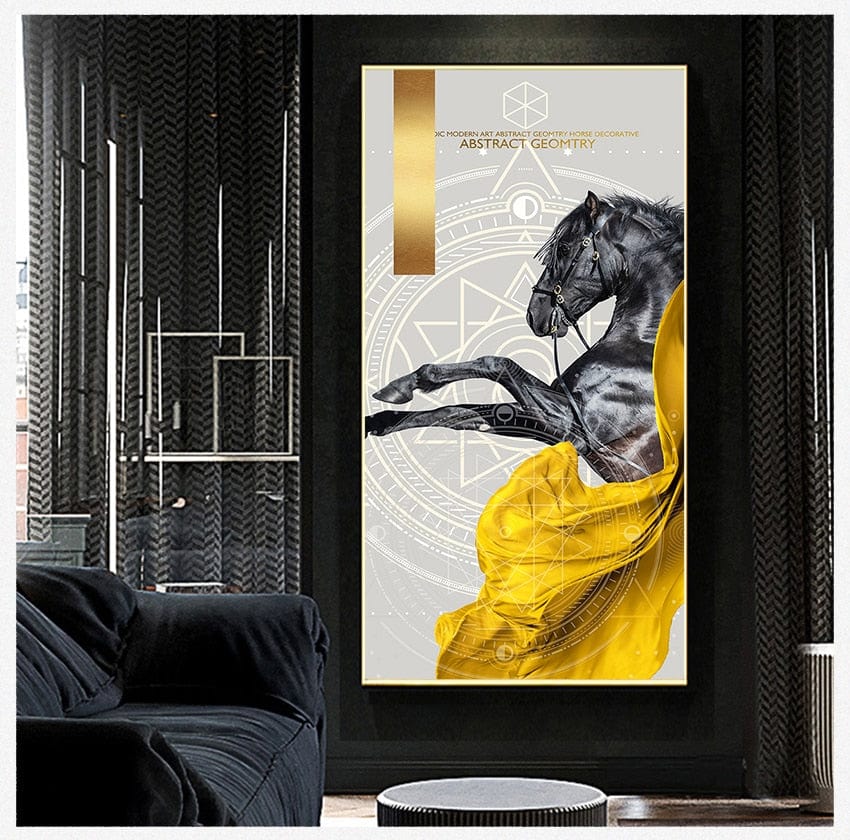 Tableau Cheval Moderne Luxe - Canvanation