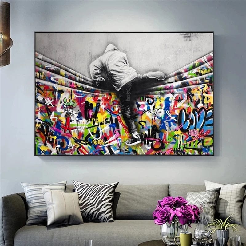 Canvanation 60x90cm Affiche Street Art Banksy