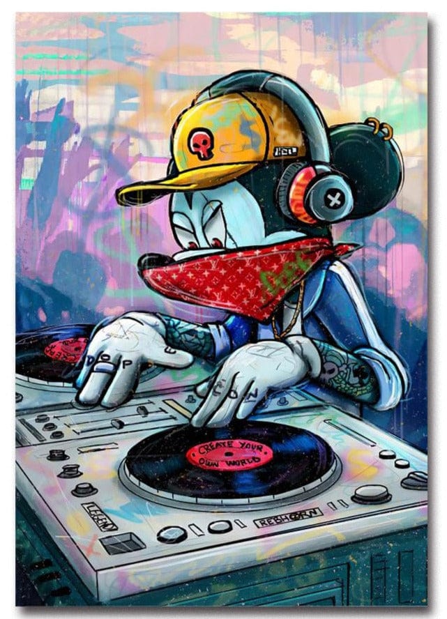 Tableau Mickey DJ - Canvanation