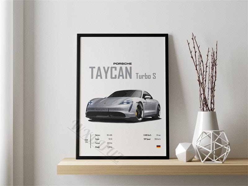 Affiche Voiture TAYCAN turbo S Canvanation