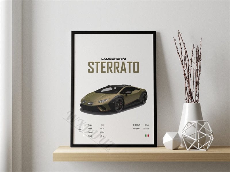 Canvanation 40x60cm Affiche Voiture Lamborghini Sterrato