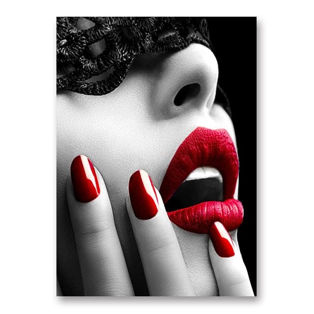 Canvanation 40x60cm / A Affiche Femme Levre Rouge Adulte