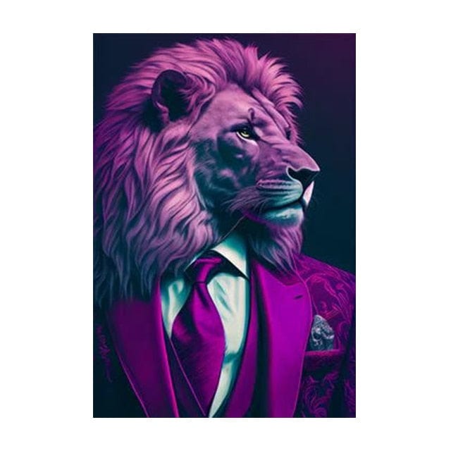 Canvanation 60x90cm no frame / plum Affiche Street Art Lion