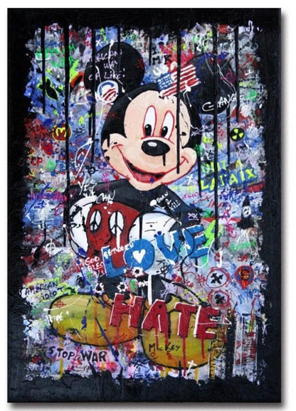 Tableau Mickey Love Hate - Canvanation