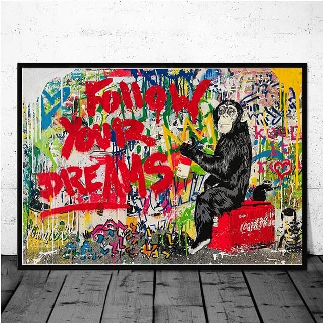 Canvanation 60x90cm Affiche Gorille Street Art