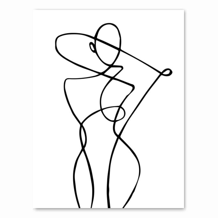 Tableau Minimaliste Femme - Canvanation