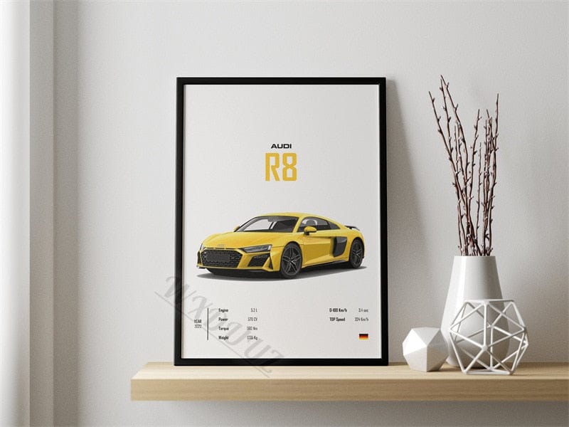 Affiche Voiture Audi R8 Canvanation