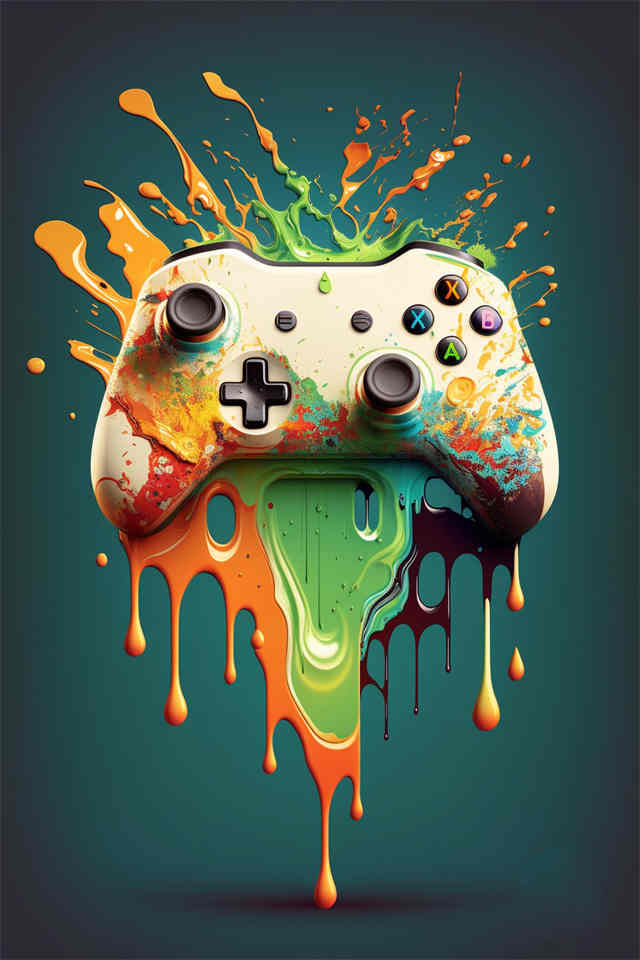 Affiche Colorée Manette Xbox Canvanation