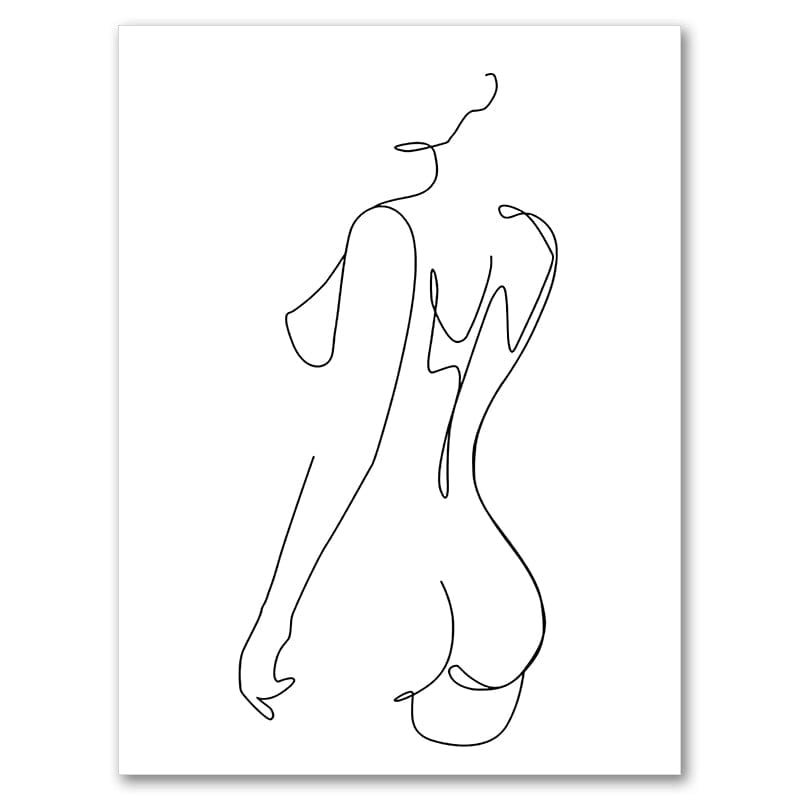 Tableau Corps De Femme Abstrait - Canvanation