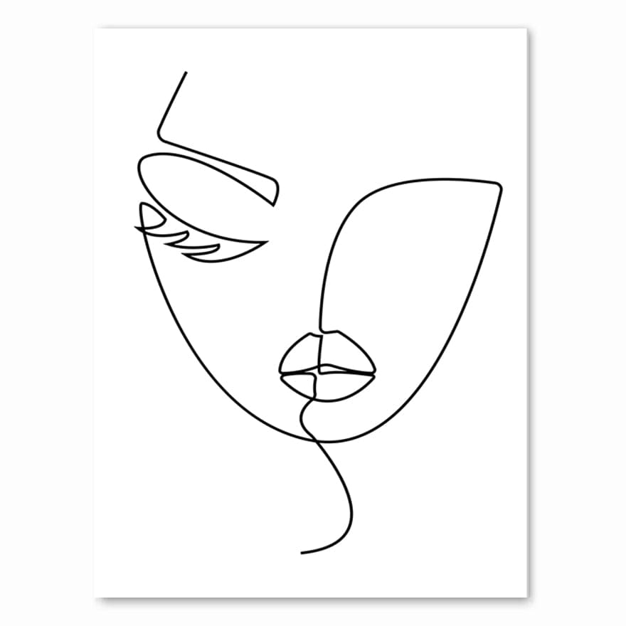 Tableau Minimaliste Femme - Canvanation