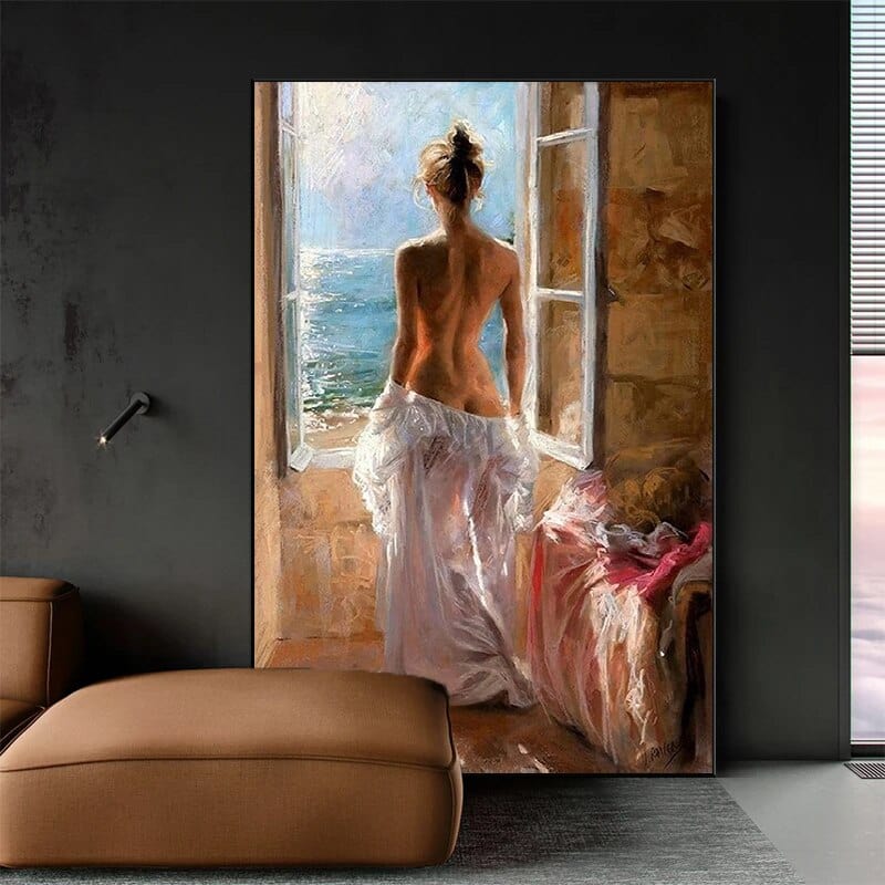 Canvanation Femme Peinture Vue Mer Adulte