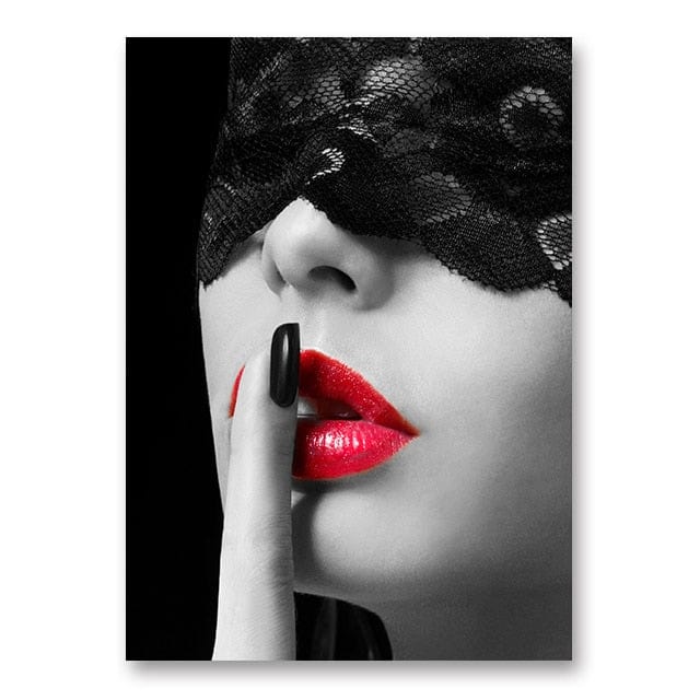 Canvanation 40x60cm / D Affiche Femme Levre Rouge Adulte