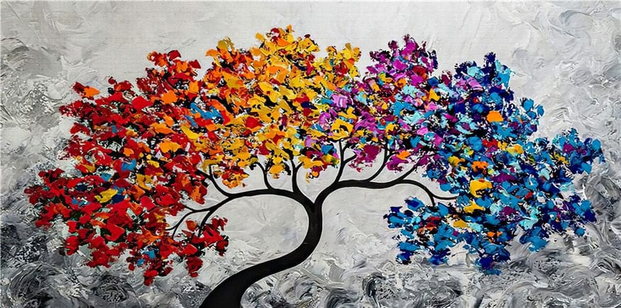 Canvanation 45X60 cm / 8 Affiche Arbre De Vie Multicolore