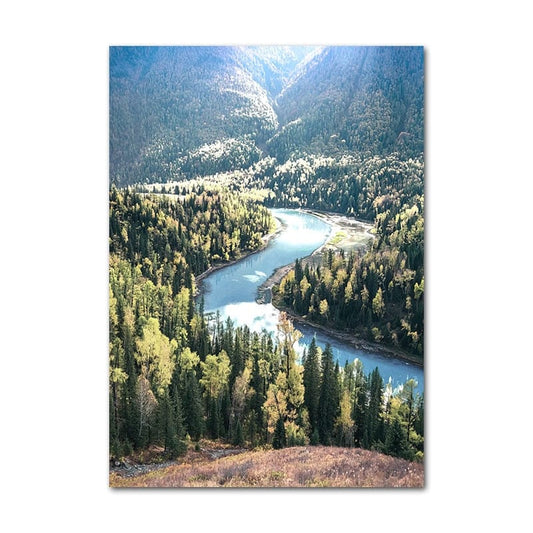 Canvanation 40x60cm Affiche Arbre Rivière
